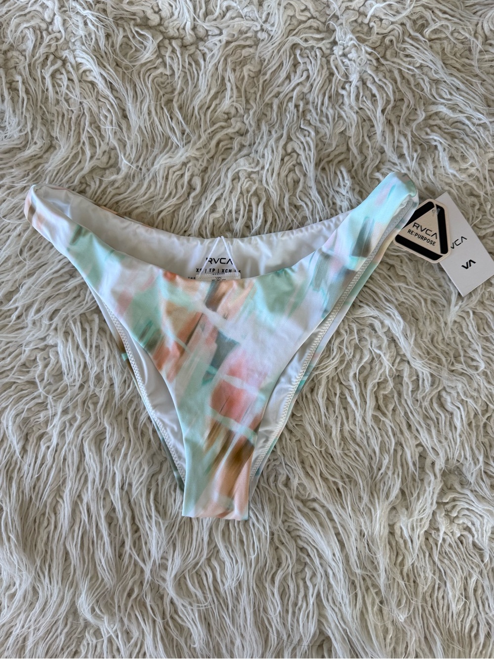 RVCA Swim Pastel Tie-Dye Bikini Bottoms size XS NWT